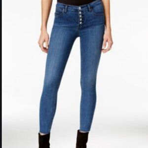 Free People Reagan Raw-Hem button fly Skinny Jeans